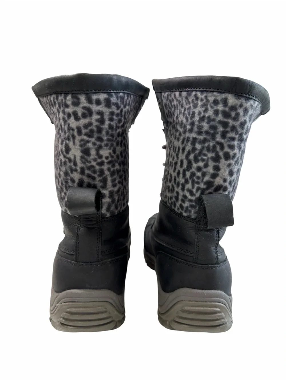 Ugg Adirondack II Exotic Waterproof Black Leopard Print Size 11